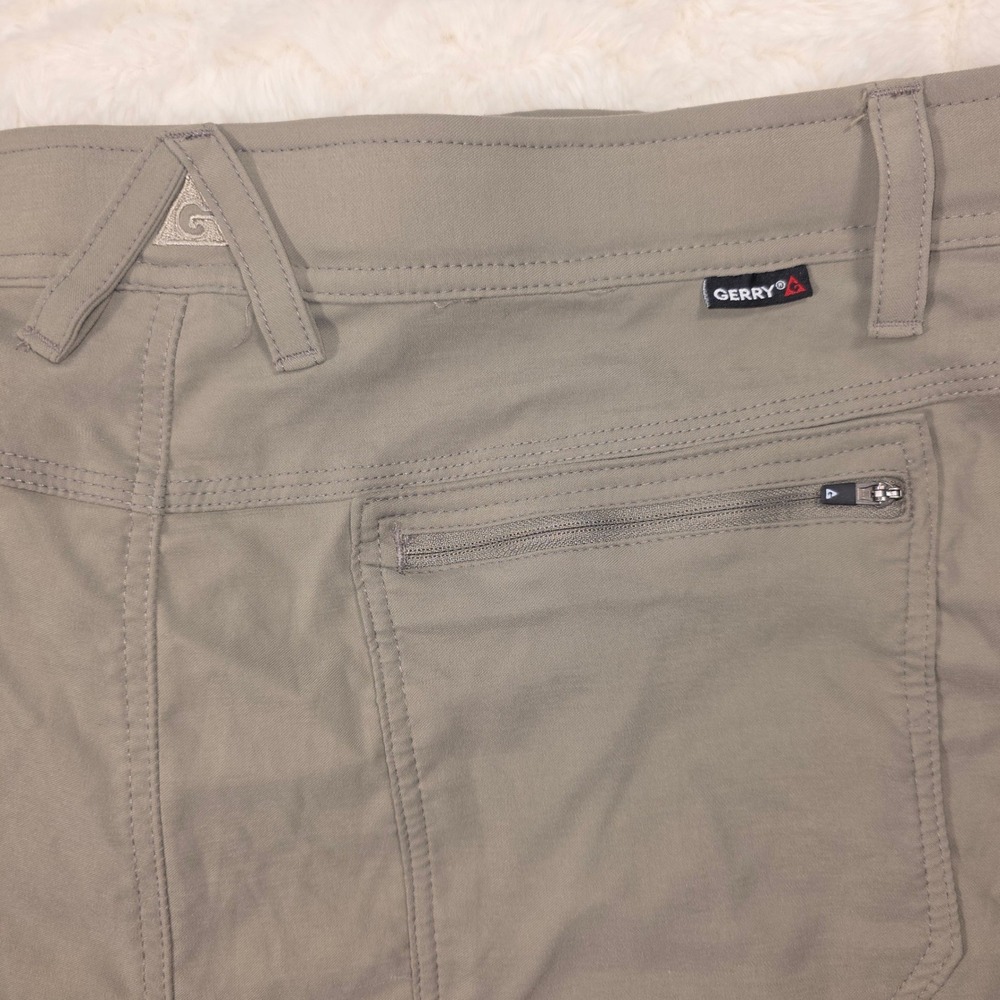 Gerry Cargo Shorts Mens 38 Khaki Excellent Outdoor Hiking‎ Stretch 1272321 - Picture 7 of 12